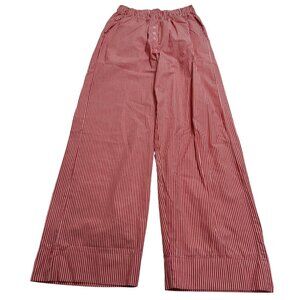 Daily Drills Seersucker Resort Pants in Red White Stripe